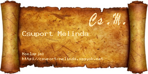 Csuport Melinda névjegykártya